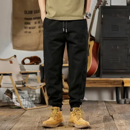 GorgeousBen Cargo Pants Men High Quality Large Pocket Casual Slim Fit Utility Cargo Pants Plain Color Retro Style Cargo Pants Men.