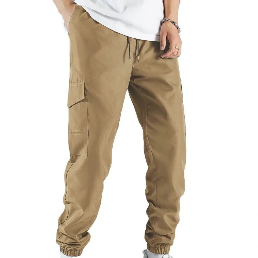 GorgeousBen Men's Retro Casual High Street Chic Cargo Pants with Multi-Pockets.