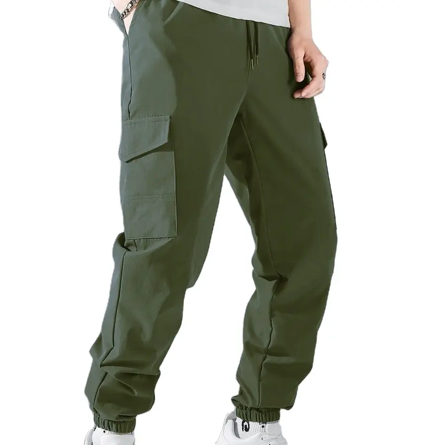 GorgeousBen Men's Retro Casual High Street Chic Cargo Pants with Multi-Pockets.