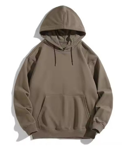 GrogeousBen Hot Sale Heavy-Weight Knitted Fleece Winter Hoodie Plus Size Customizable Pullover Embroidered O-Neck Oversized Solid Pattern