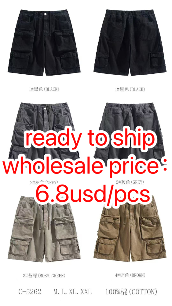 Stocks & ready to ship Short overalls men's pants.