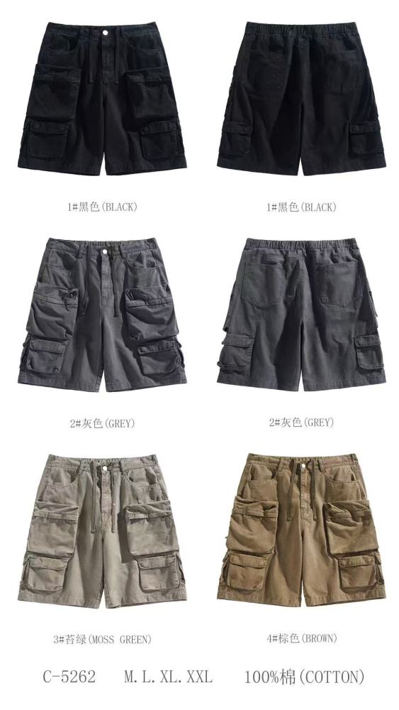 Stocks & ready to ship Short overalls men's pants.