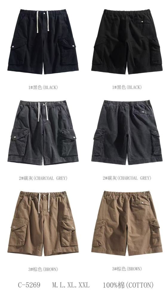 Stocks & ready to ship Short overalls men's pants.