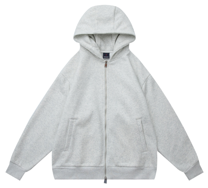 GrogeousBen 2024 New American Style Trendy 460g Heavyweight Fleece Lined Cardigan Sweatshirt for Men Autumn Winter Sportsed Zipper Jacket