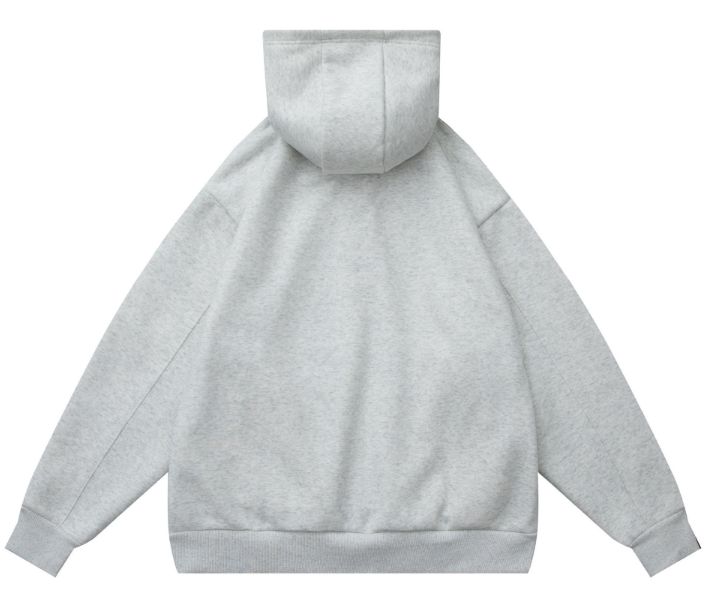 GrogeousBen 2024 New American Style Trendy 460g Heavyweight Fleece Lined Cardigan Sweatshirt for Men Autumn Winter Sportsed Zipper Jacket