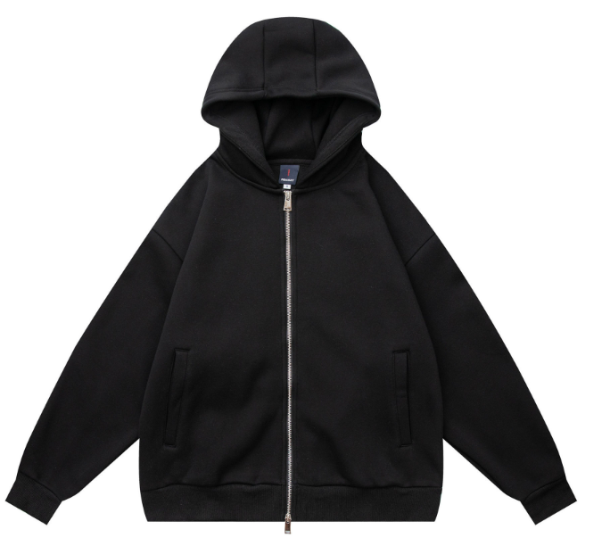 GrogeousBen 2024 New American Style Trendy 460g Heavyweight Fleece Lined Cardigan Sweatshirt for Men Autumn Winter Sportsed Zipper Jacket