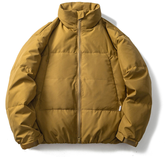 GrogeousBen 2025 Winter Stand Collar Warm Men's Down Jacket Solid Color Men's Autumn Winter American Casual Coat