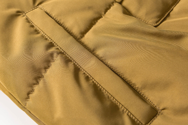 GrogeousBen 2025 Winter Stand Collar Warm Men's Down Jacket Solid Color Men's Autumn Winter American Casual Coat
