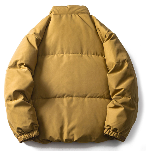 GrogeousBen 2025 Winter Stand Collar Warm Men's Down Jacket Solid Color Men's Autumn Winter American Casual Coat