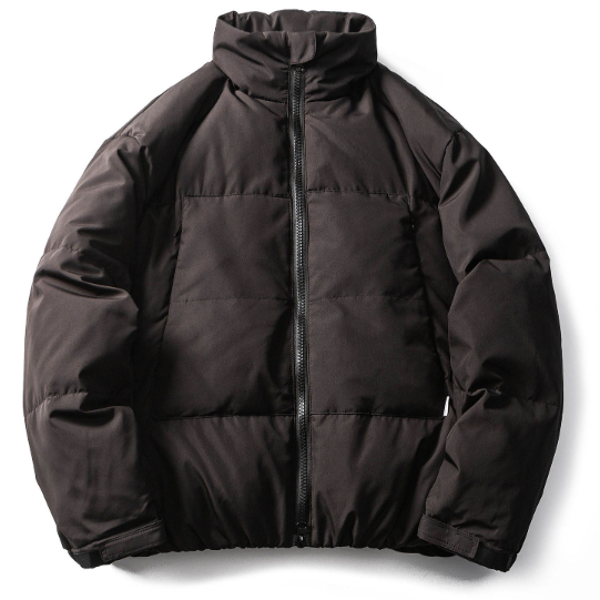 GrogeousBen 2025 Winter Stand Collar Warm Men's Down Jacket Solid Color Men's Autumn Winter American Casual Coat