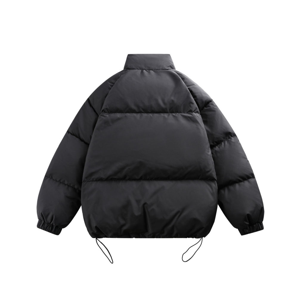 GrogeousBen 2025 Trendy Winter Collection 90 White Duck Down Stand Collar Short Down Jacket for Men Color Block Letter Print Casual.
