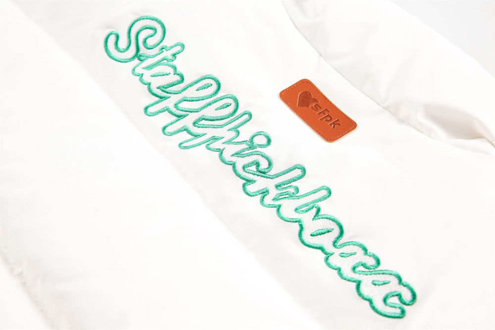 GrogeousBen  European and American fashion American retro patch embroidery down jacket for men and women 90 white duck down 2024 autumn and winter bread jacket