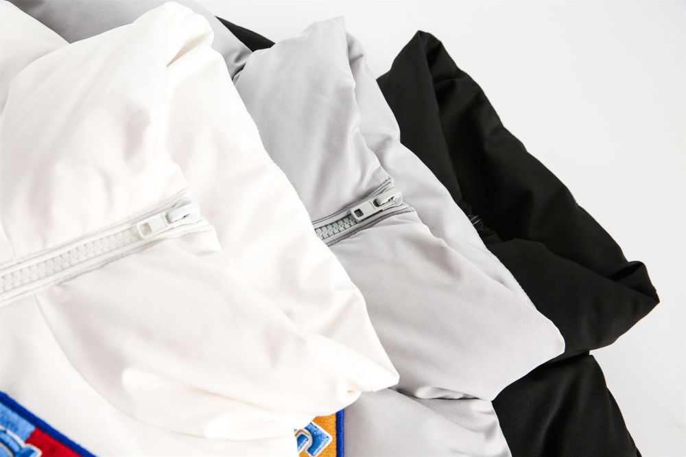 GrogeousBen  European and American fashion American retro patch embroidery down jacket for men and women 90 white duck down 2024 autumn and winter bread jacket