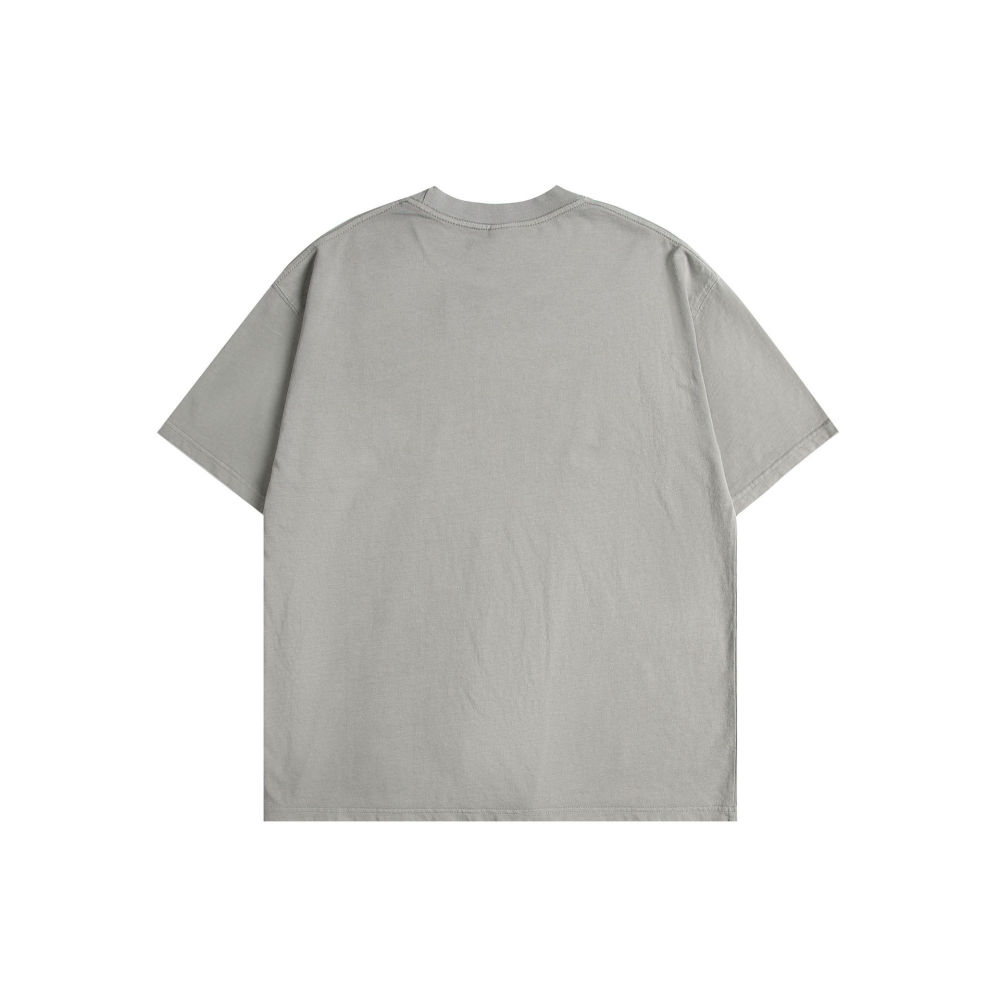 GrogeousBen   2024 New Vintage American Style Short Sleeve T-Shirt with Character Print for Men and Women; Summer Design Sense Half Sleeve Tee