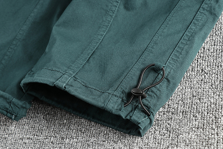 GrogeousBen 2025Design sense American retro trend wash workwear casual pants men peacock green versatile loose straight-leg long pants
