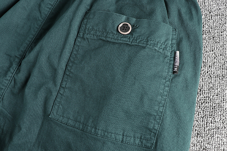 GrogeousBen 2025Design sense American retro trend wash workwear casual pants men peacock green versatile loose straight-leg long pants