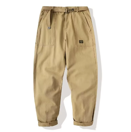 GorgeousBen  Men'S Casual Summer Mens Casual Cotton Pants Loose Baggy Trousers Joggers Men Cargo Pant