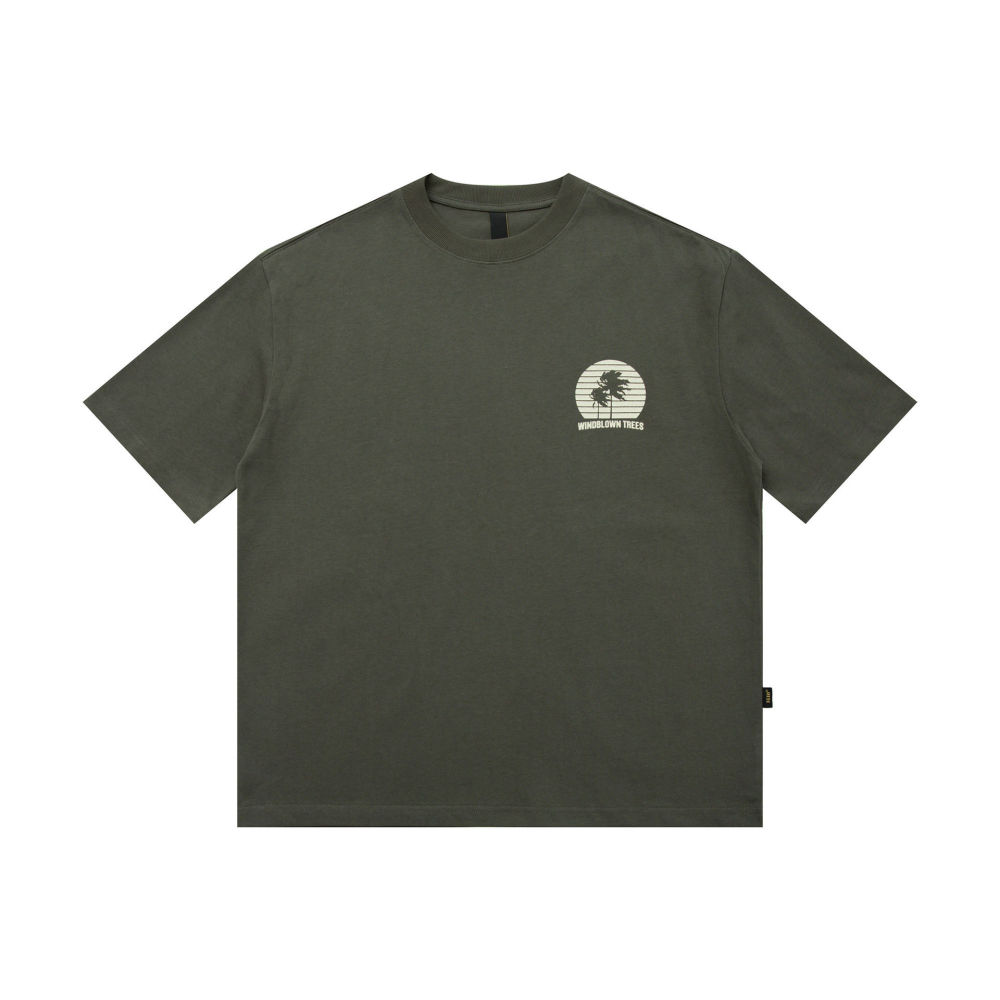 GrogeousBen 2025 Summer New Streetwear Vintage Heavyweight T-Shirt Men's 310g Pure Cotton Short Sleeve Loose Tee.