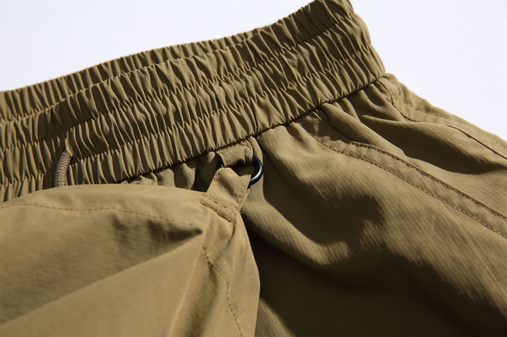GorgeousBen 2025 Men's summer loose straight leg sports shorts with big pockets and drawstrings in American style