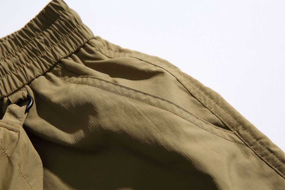GorgeousBen 2025 Men's summer loose straight leg sports shorts with big pockets and drawstrings in American style
