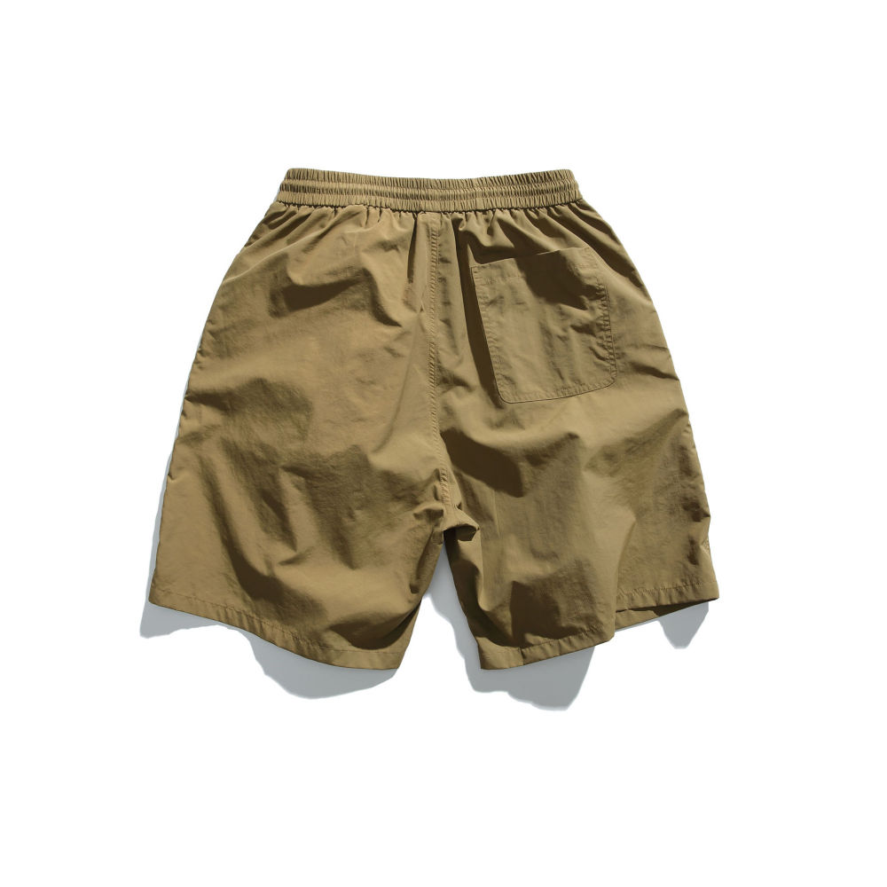 GorgeousBen 2025 Men's summer loose straight leg sports shorts with big pockets and drawstrings in American style