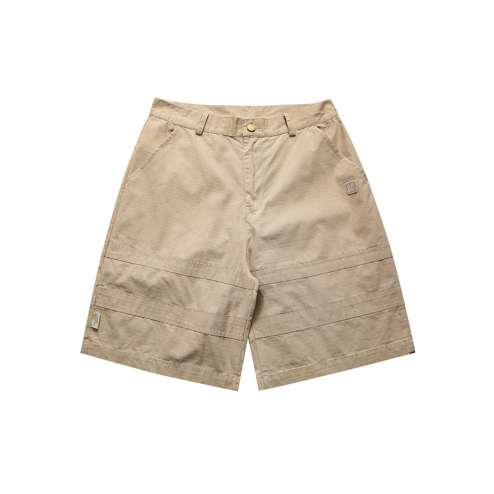 GorgeousBen  2025 new khaki work shorts for men summer fashion American style pants loose straight-leg casual five-point pants