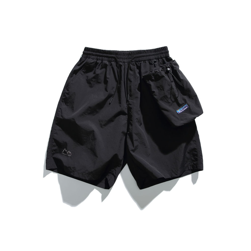 GorgeousBen 2025 Men's summer loose straight leg sports shorts with big pockets and drawstrings in American style