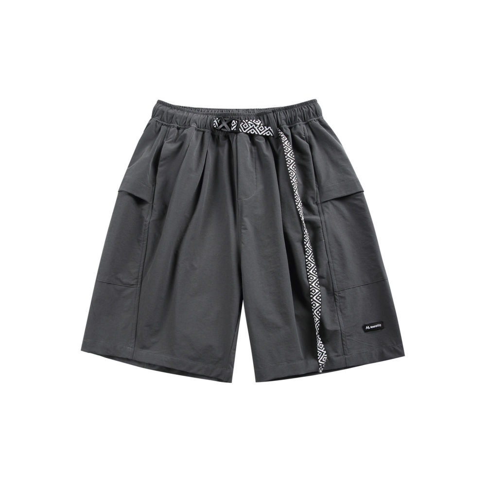 GorgeousBen  American style casual brand with large pockets, functional straight leg work shorts for men, casual loose color-blocked sports shorts with five pockets