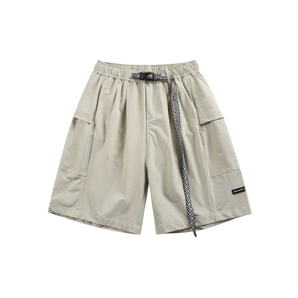 GorgeousBen  American style casual brand with large pockets, functional straight leg work shorts for men, casual loose color-blocked sports shorts with five pockets