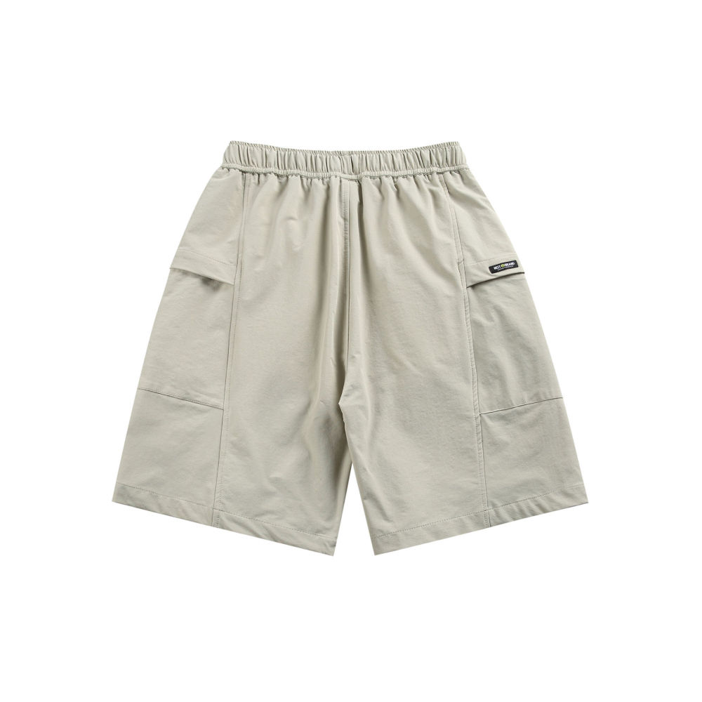 GorgeousBen  American style casual brand with large pockets, functional straight leg work shorts for men, casual loose color-blocked sports shorts with five pockets