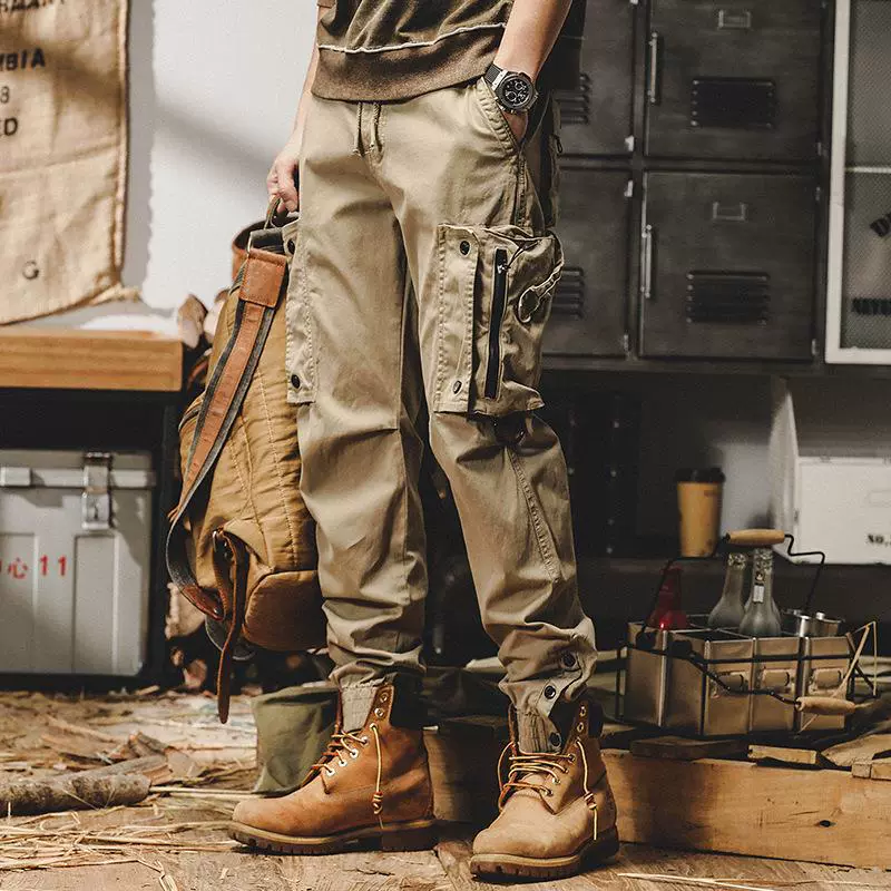 GorgeousBen Men's straight-leg American work pants for spring and autumn 2025; functional urban outdoor commuting tactical casual pants.