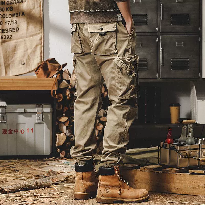 GorgeousBen Men's straight-leg American work pants for spring and autumn 2025; functional urban outdoor commuting tactical casual pants.