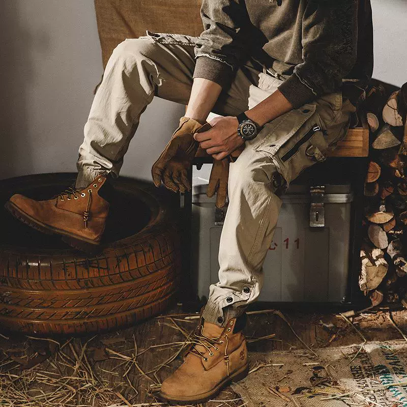 GorgeousBen Men's straight-leg American work pants for spring and autumn 2025; functional urban outdoor commuting tactical casual pants.