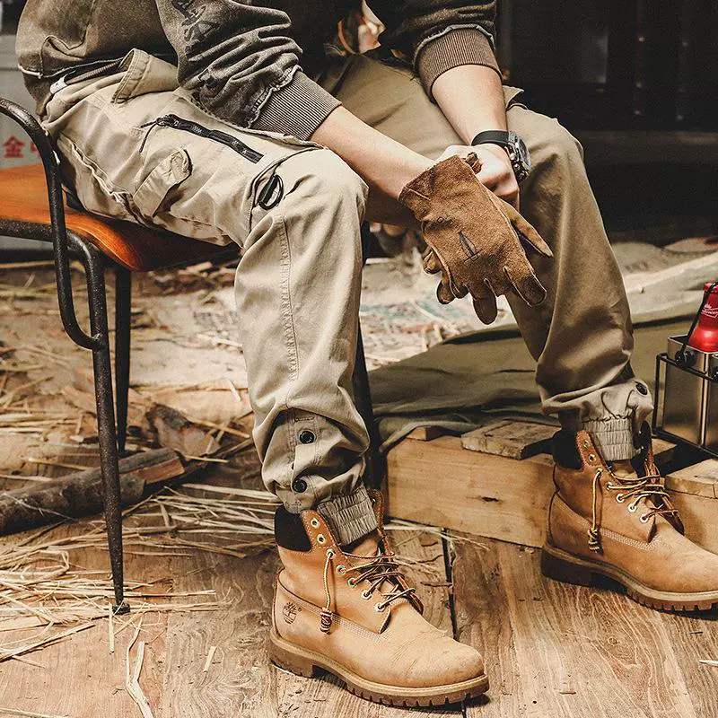 GorgeousBen Men's straight-leg American work pants for spring and autumn 2025; functional urban outdoor commuting tactical casual pants.