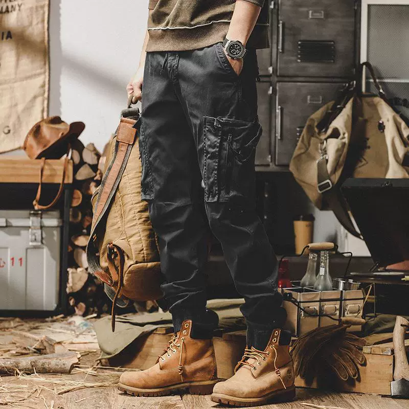 GorgeousBen Men's straight-leg American work pants for spring and autumn 2025; functional urban outdoor commuting tactical casual pants.