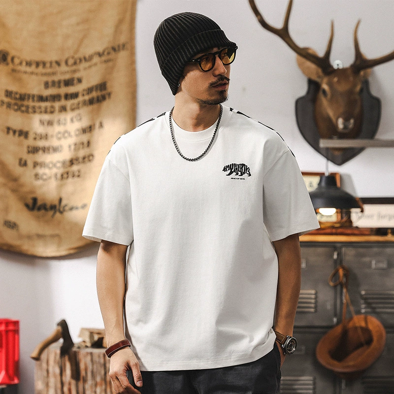 GorgeousBen Cool and refreshing men's summer 2025 new American style trendy short sleeved T-shirt men's casual versatile top.