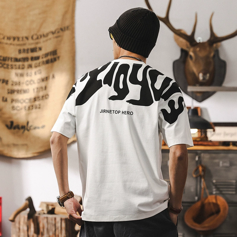 GorgeousBen Cool and refreshing men's summer 2025 new American style trendy short sleeved T-shirt men's casual versatile top.