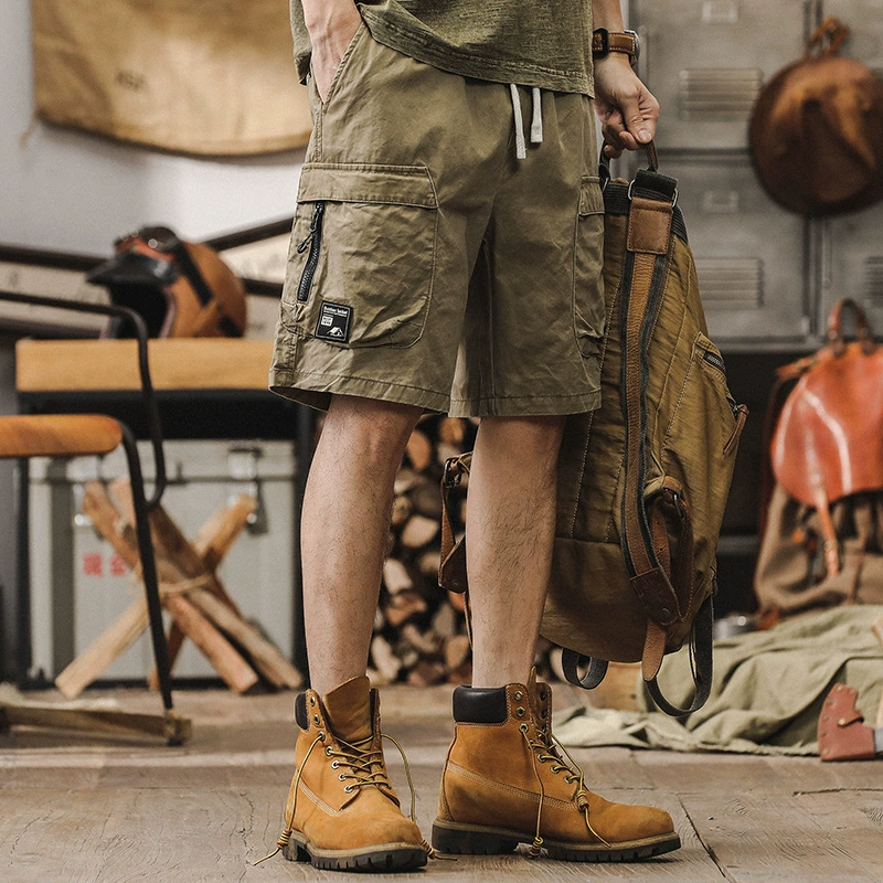 GorgeousBen Mountain style outdoor workwear shorts men's summer loose plus size trendy brand men's mid pants American five quarter pants men.