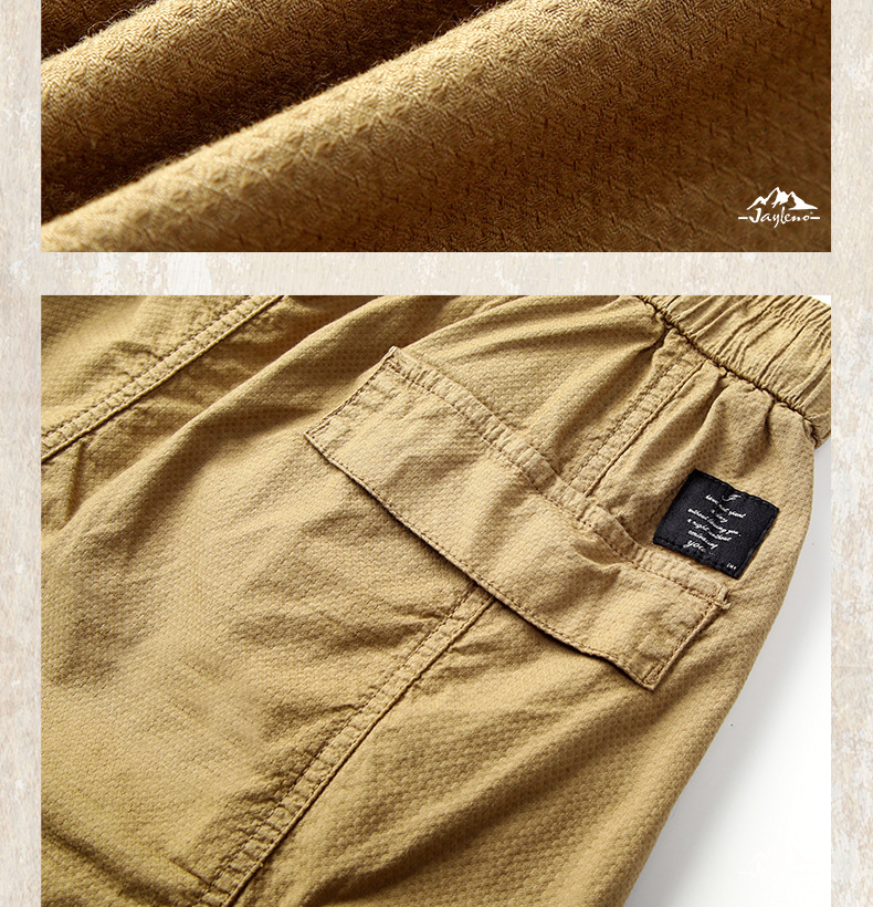 GorgeousBen  Outdoor functional workwear shorts men's summer 2025 new loose American five quarter pants khaki casual pants men.