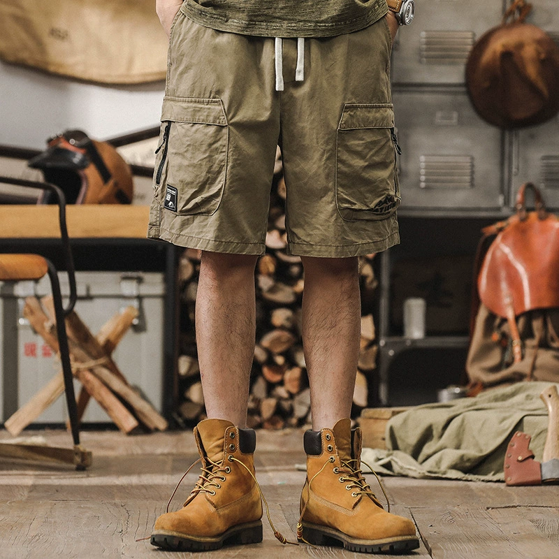 GorgeousBen Mountain style outdoor workwear shorts men's summer loose plus size trendy brand men's mid pants American five quarter pants men.