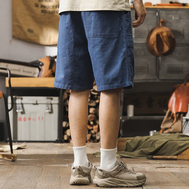GorgeousBen  American retro workwear shorts men's summer trend brand loose five quarter pants men's outdoor commuting casual pants trend.