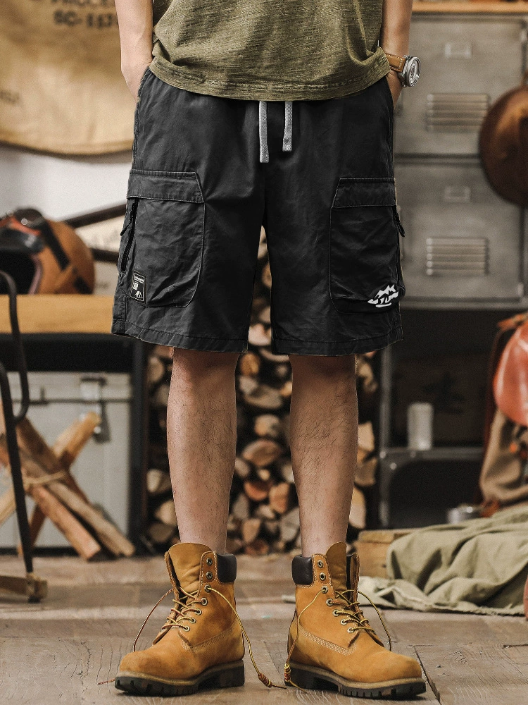 GorgeousBen Mountain style outdoor workwear shorts men's summer loose plus size trendy brand men's mid pants American five quarter pants men.