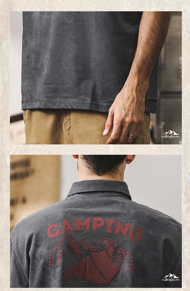 GorgeousBen 2025 Heavy Polo shirt short sleeved t-shirt men's summer new retro printed half sleeved t-shirt top.