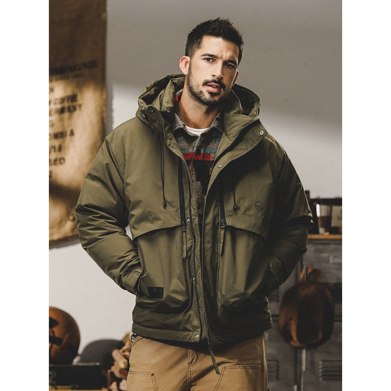 GorgeousBen  Down jacket men's winter hooded graphene anti-static electrical equipment outdoor functional down jacket jacket men's autumn and winter styles