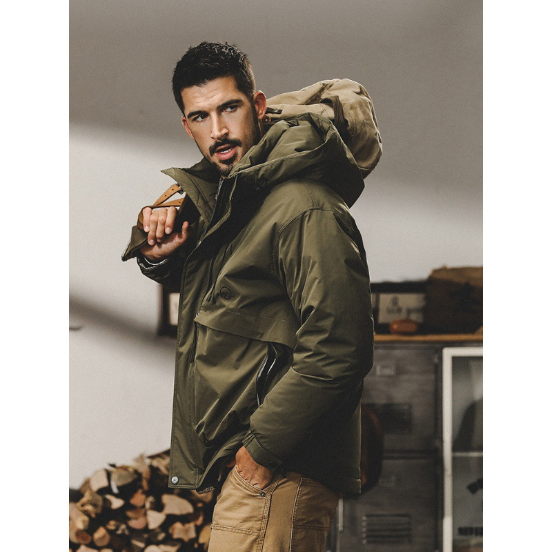 GorgeousBen  Down jacket men's winter hooded graphene anti-static electrical equipment outdoor functional down jacket jacket men's autumn and winter styles