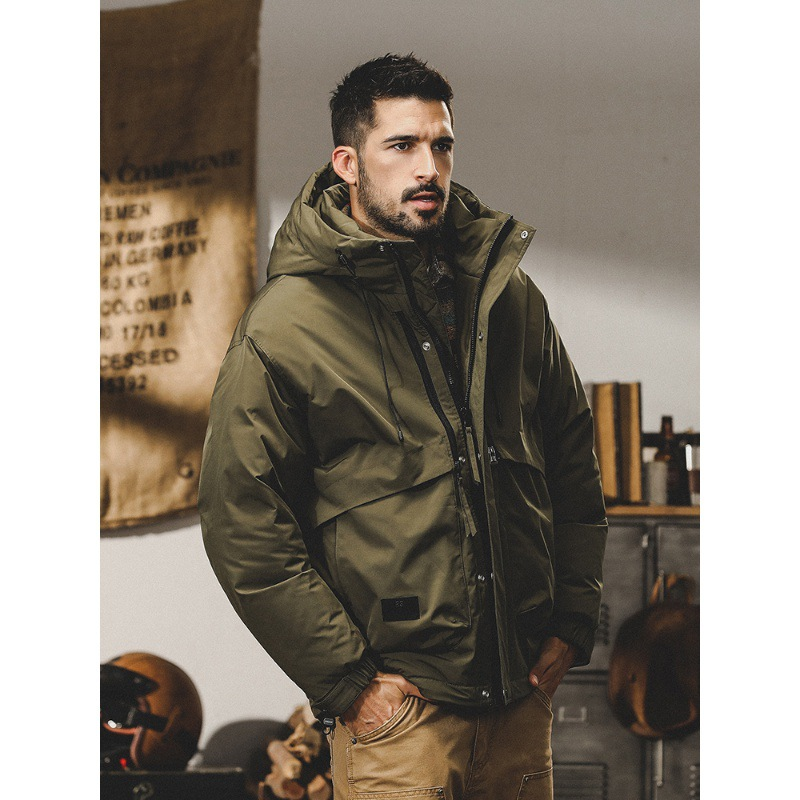 GorgeousBen  Down jacket men's winter hooded graphene anti-static electrical equipment outdoor functional down jacket jacket men's autumn and winter styles