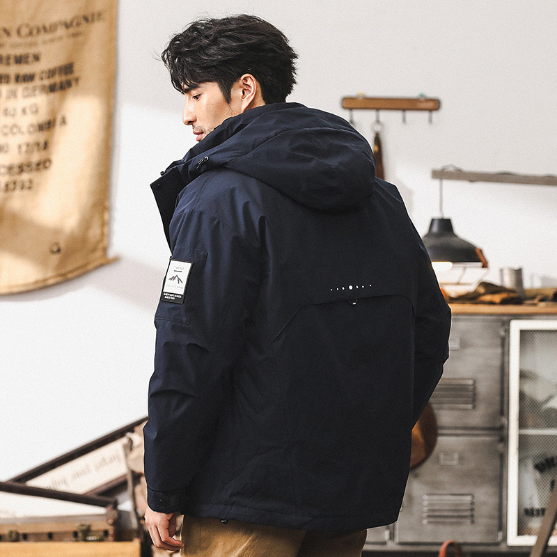 GorgeousBen  American graphene thermal workwear down jacket men's winter 2024 new mountain outdoor commuting hooded jacket men.