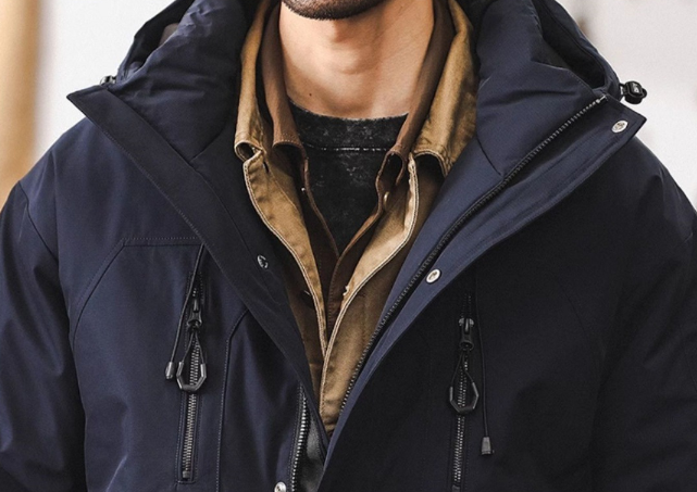 GorgeousBen  American graphene thermal workwear down jacket men's winter 2024 new mountain outdoor commuting hooded jacket men.