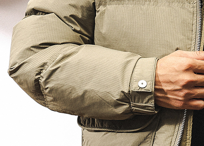 GorgeousBen Retro fake two-piece shirt collar down jacket men's winter trendy brand color blocked bread jacket men's style overcomes.