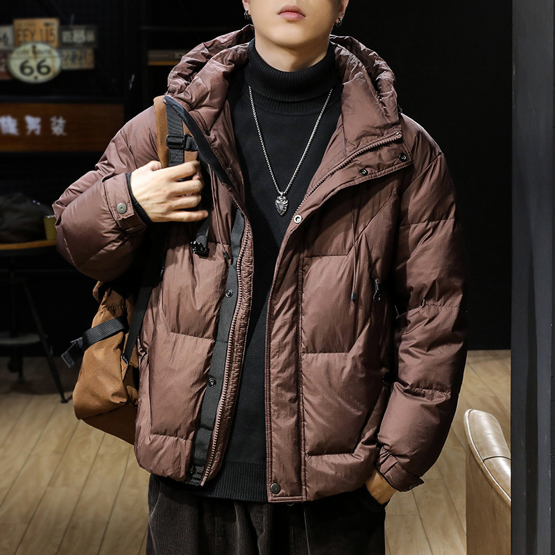 GorgeousBen 2025 American heavy-duty down jacket men's winter new trendy brand loose casual warm thick bread jacket.